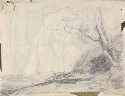 Paysage avec un arbre penché - George Romney